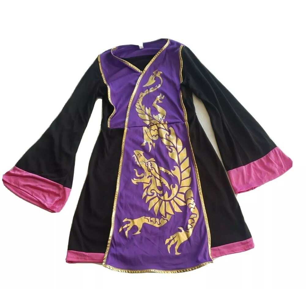 CostumesUSA Ninja Costume Child Large (12-14) Pink Purple Black Dress Halloween